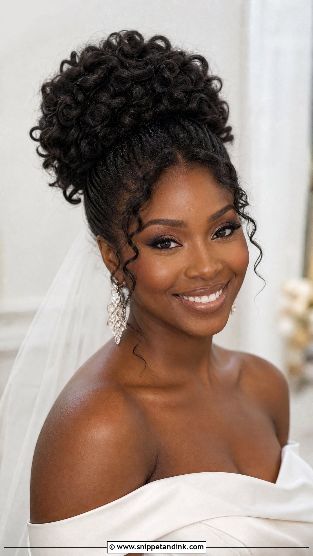 High Curly Updo For Wedding - Snippet and Ink - 15 Curly Updo for Wedding Ideas