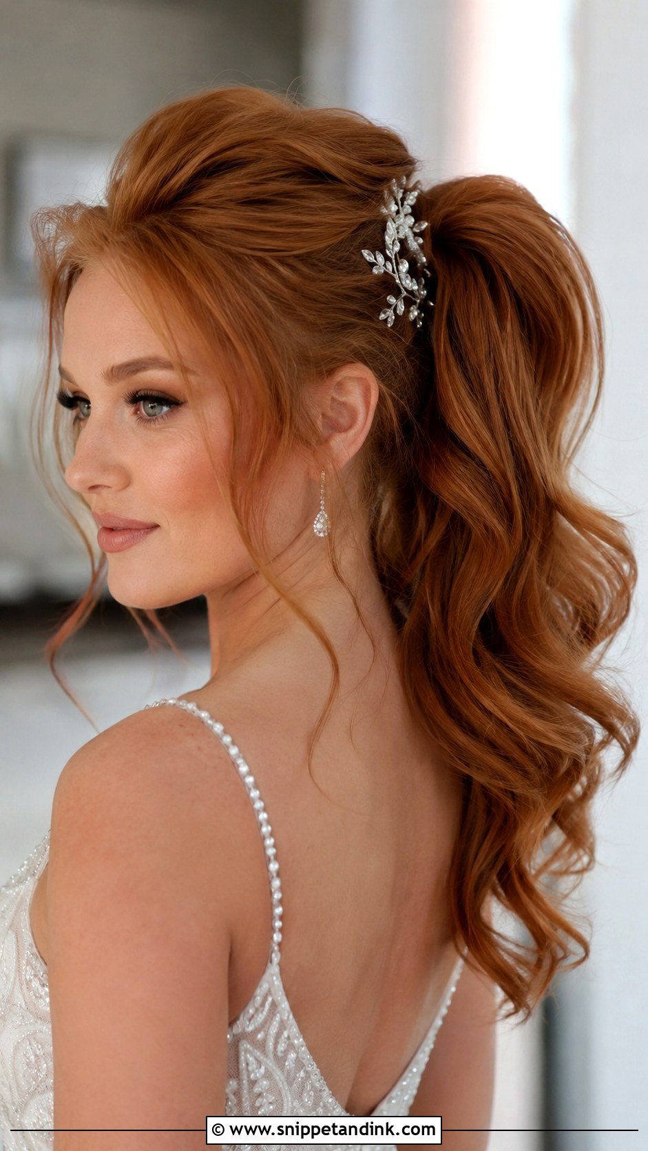 High Half Pony With Volume - Snippet and Ink - 25 Half Pony Wedding Hairstyles