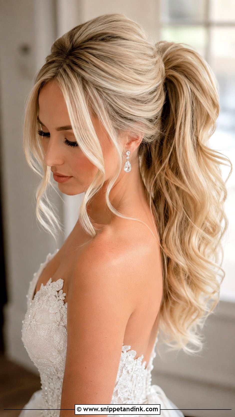 High Party Pony Wedding Hair - Snippet and Ink - 15 Party Pony Wedding Hair Ideas