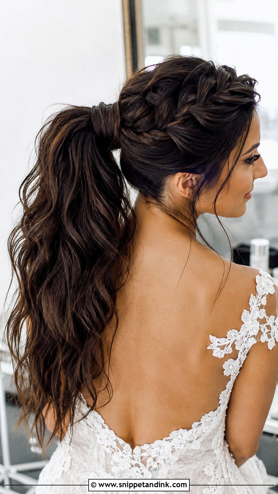 High Pony Bridal Hair With Braid - Snippet and Ink - 20 High Pony Bridal Hair Ideas