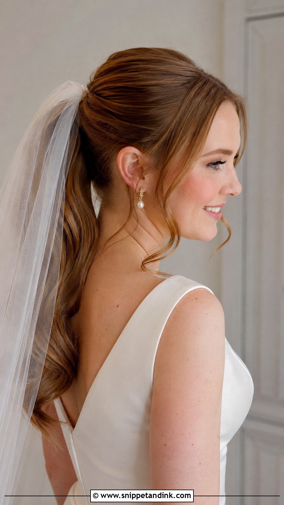 High Pony Bridal Hair With Veil - Snippet and Ink - 20 High Pony Bridal Hair Ideas