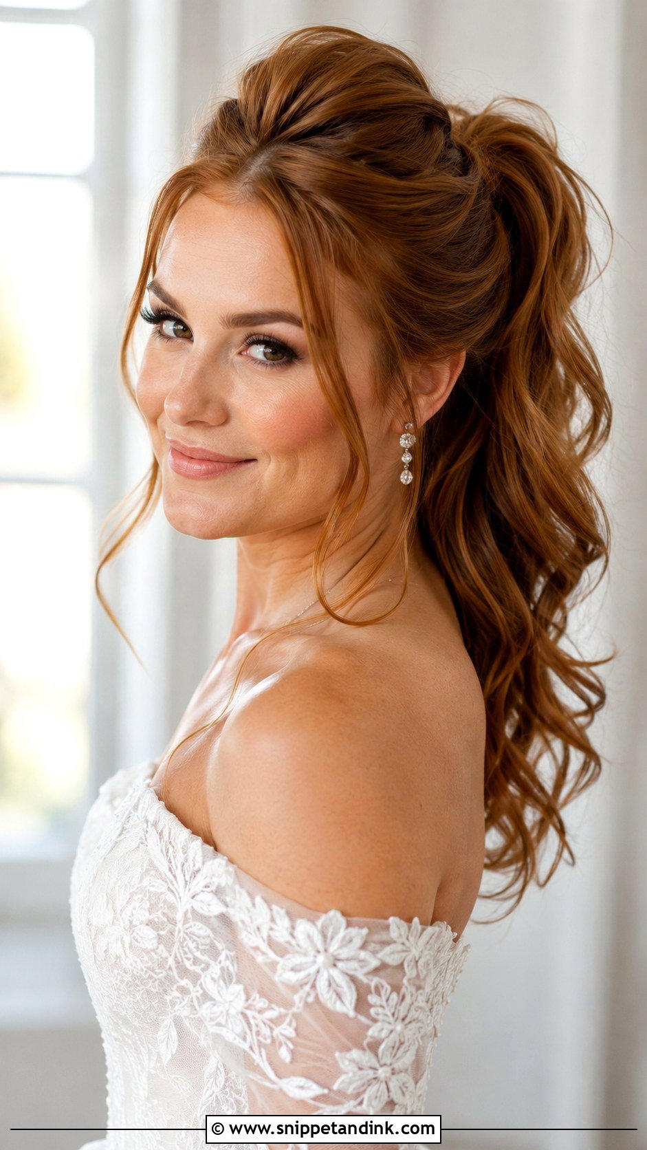 High Pony Updo Wedding With Volume - Snippet and Ink - 20 High Pony Updo Wedding Ideas