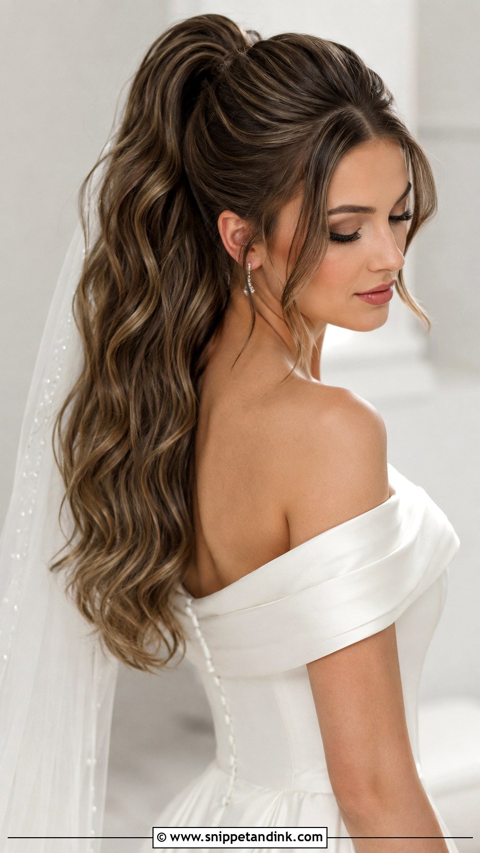 High Ponytail Bridal Hair For Long Hair - Snippet and Ink - 15 High Ponytail Bridal Hair Ideas