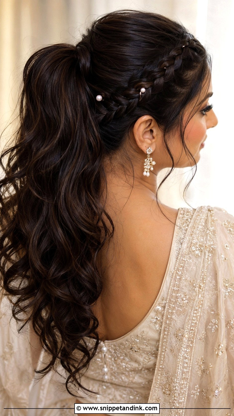 High Ponytail Bridal Hair With Braid - Snippet and Ink - 15 High Ponytail Bridal Hair Ideas
