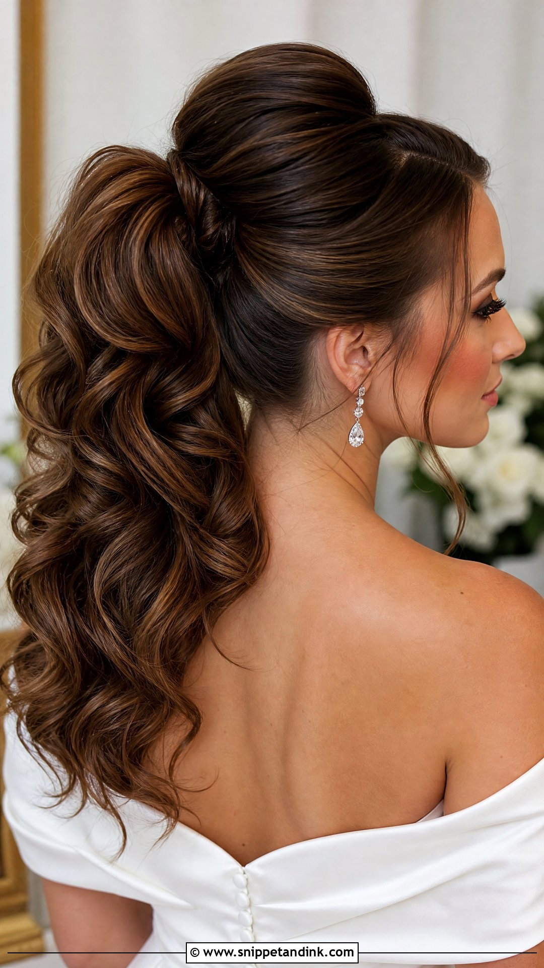 High Ponytail Bride Hair - Snippet and Ink - 20 Ponytail Bride Hair Ideas