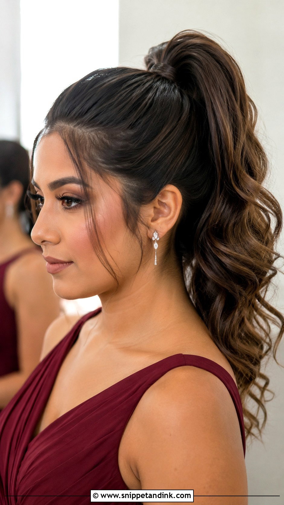 High Ponytail Bridesmaid Hair - Snippet and Ink - 25 Hair for Wedding Bridesmaid Ideas