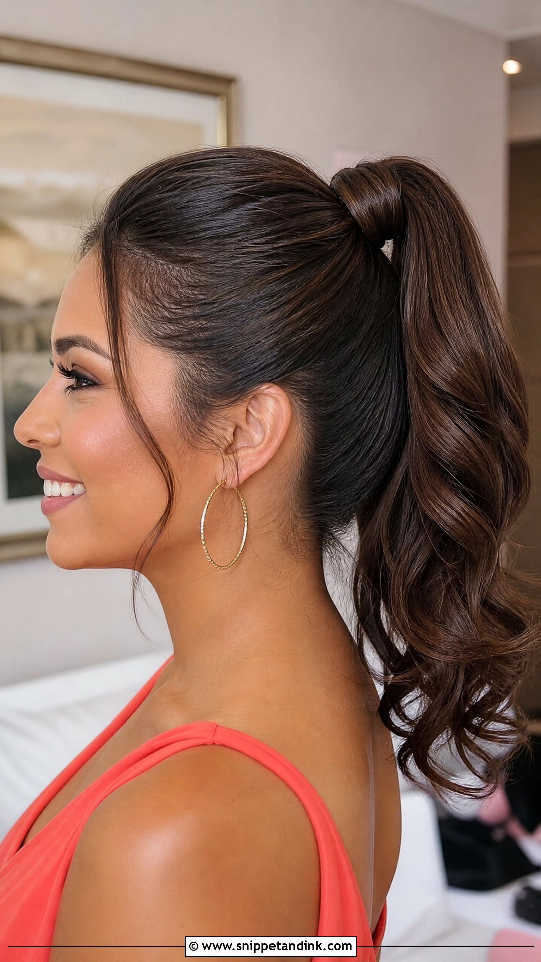 High Ponytail Wedding Guest Hair - Snippet and Ink - 15 Easy Medium Length Wedding Guest Hairstyles