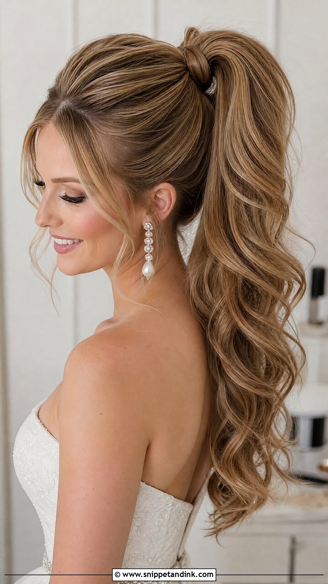 High Ponytail Wedding Hair - Snippet and Ink - 20 Power Ponytail Wedding Ideas