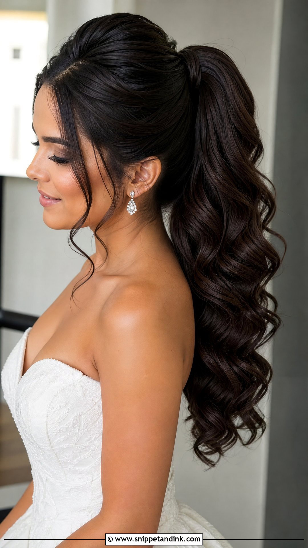 High Ponytail Wedding Hairstyle - Snippet and Ink - 15 Basic Wedding Hairstyles