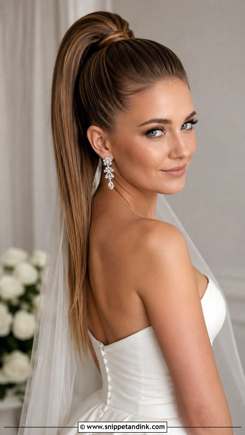High Ponytail Wedding Hairstyle - Snippet and Ink - 20 Pony Wedding Hairstyles