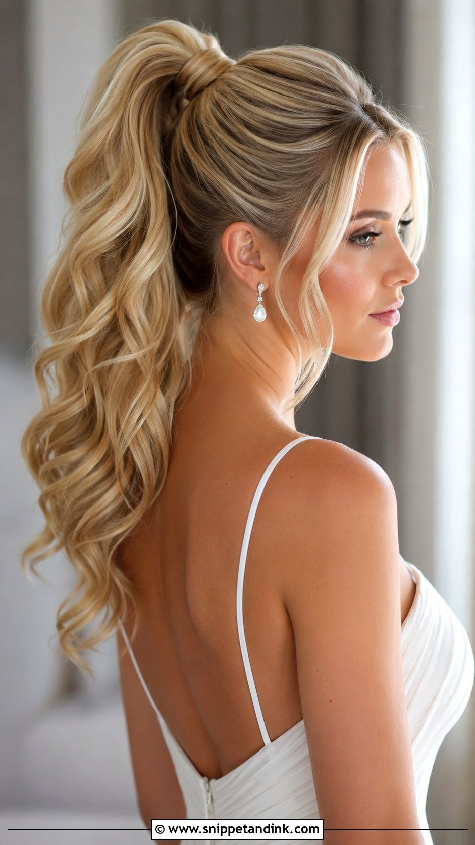 High Ponytail Wedding Hairstyle - Snippet and Ink - 35 Wedding Hairstyles