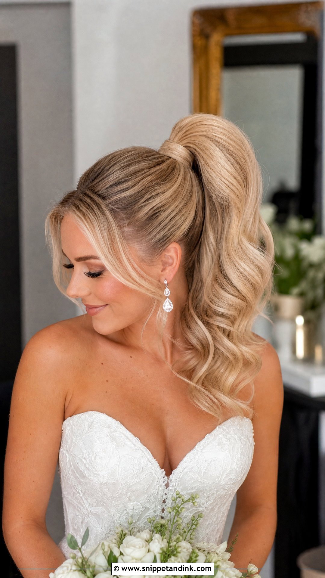 High Ponytail Wedding Hairstyle - Snippet and Ink - 15 Chic Wedding Hairstyles