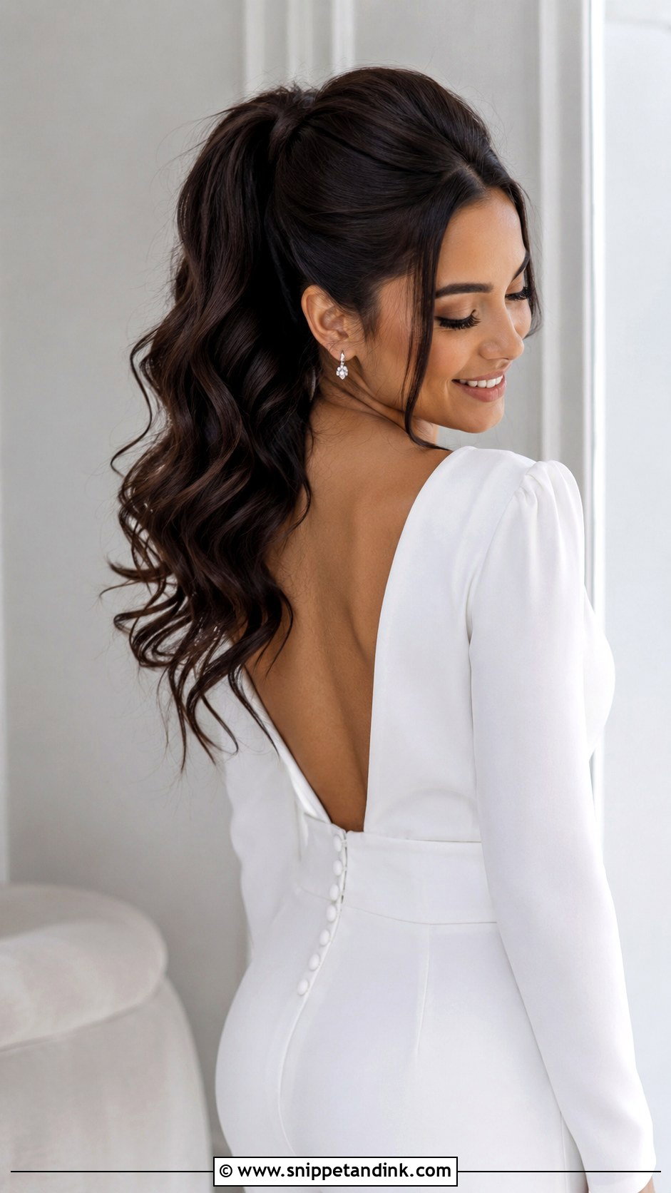 High Ponytail Wedding Hairstyle For Long Hair - Snippet and Ink - 15 Long Hairstyles for a Wedding
