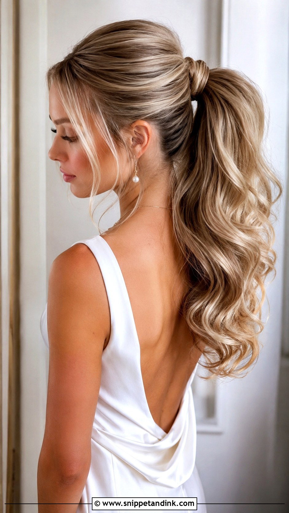 High Ponytail Wedding Hairstyle For Long Hair - Snippet and Ink - 20 Casual Wedding Hairstyles for Long Hair
