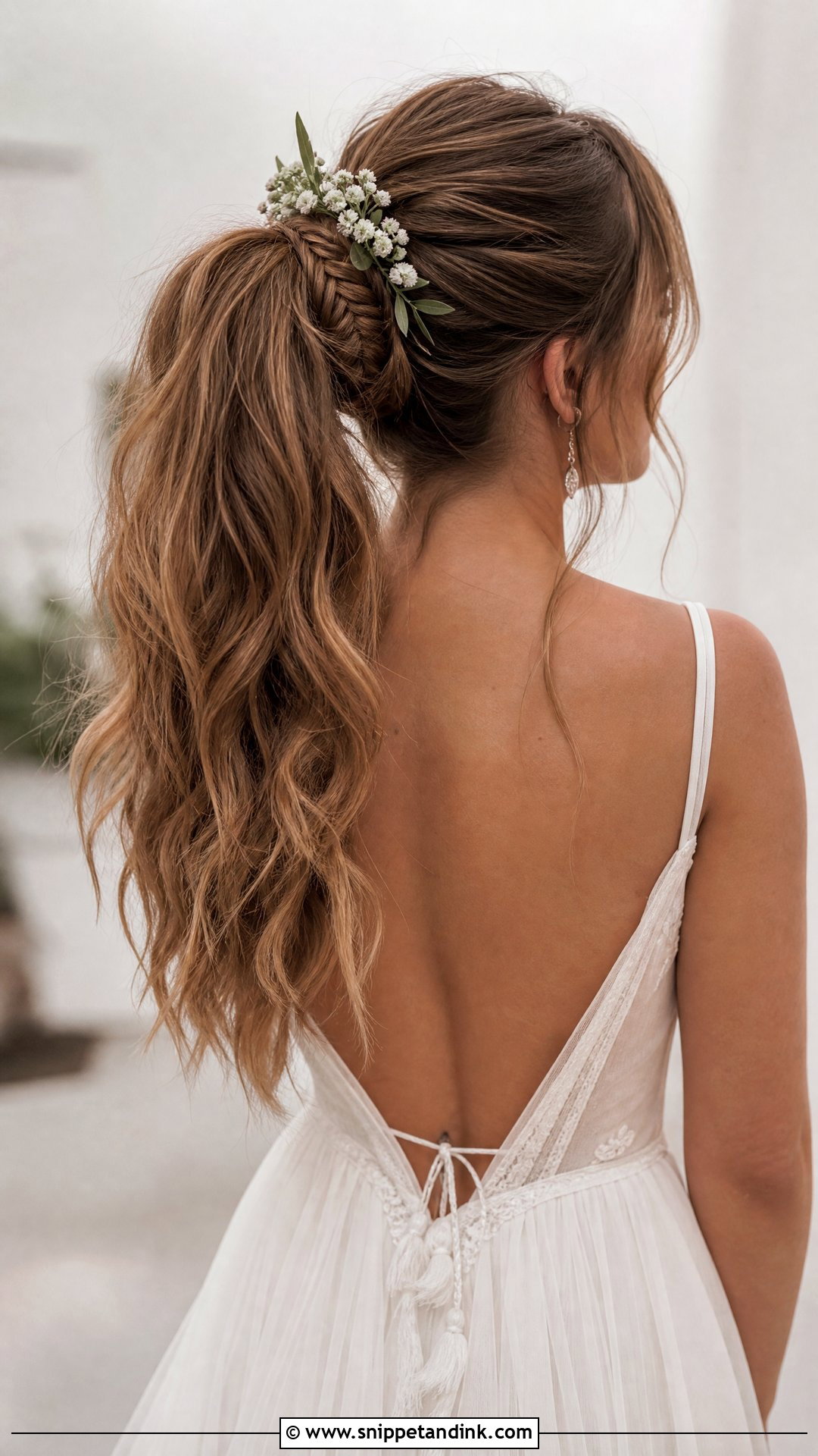 High Ponytail With Braided Detail - Snippet and Ink - 20 High Pony Wedding Ideas