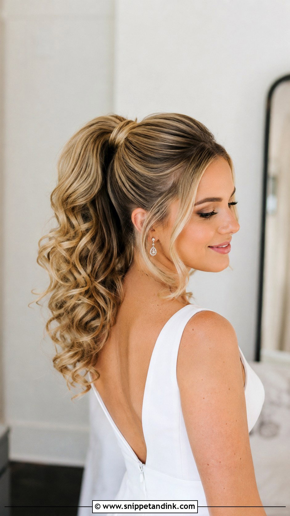 High Ponytail With Curls - Snippet and Ink - 25 Hair Styles for Wedding Bride