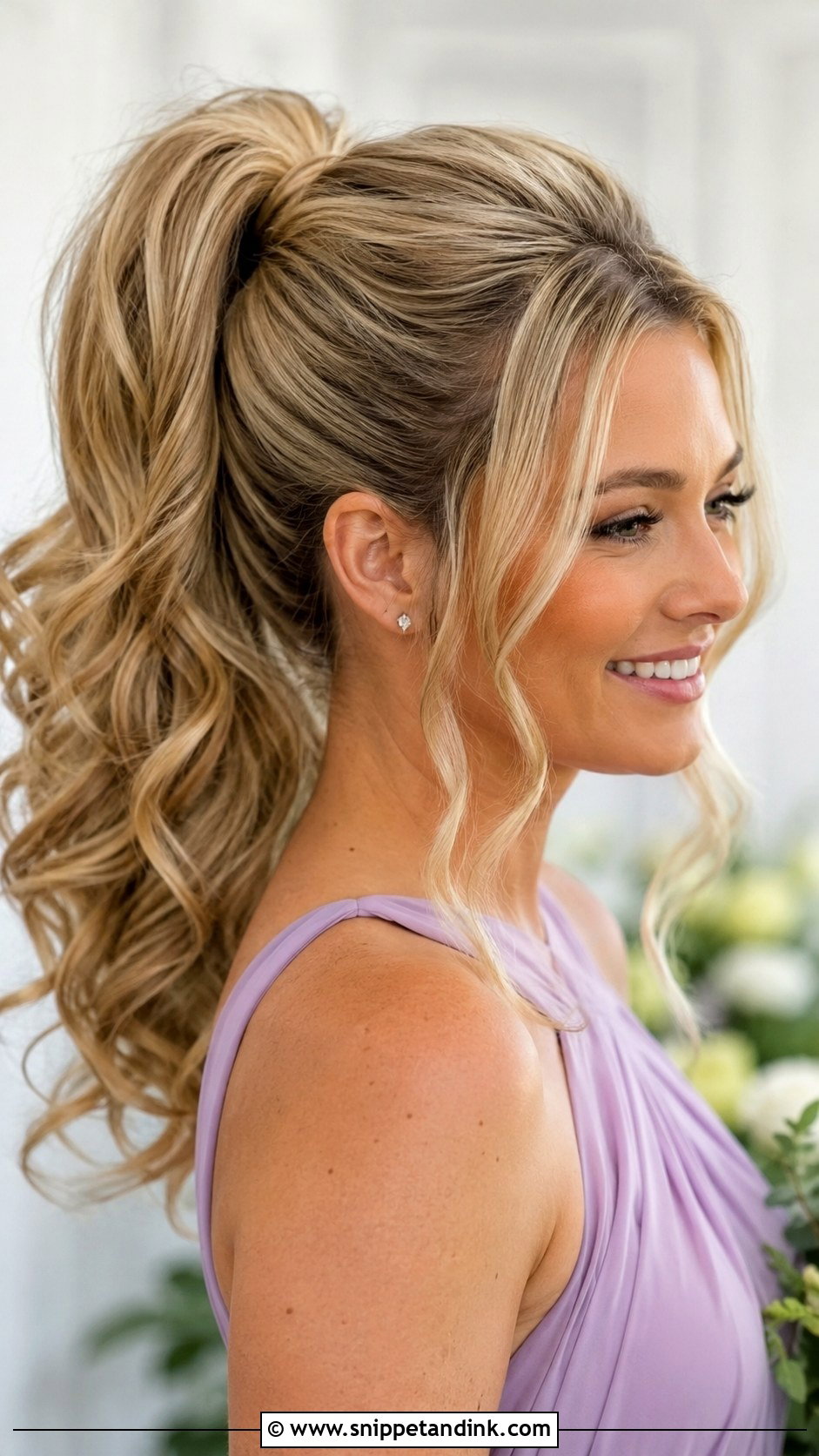 High Ponytail With Face Framing Pieces - Snippet and Ink - 25 Bridesmaid High Ponytail Ideas
