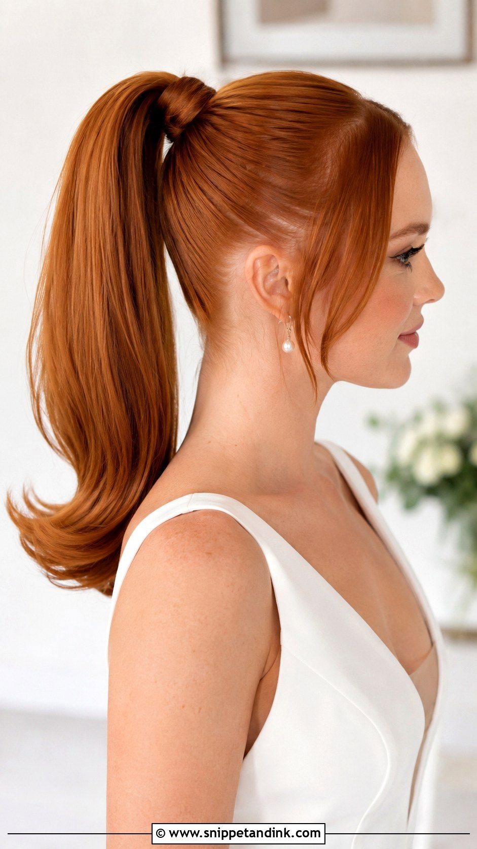 High Ponytail With Hair Wrap Wedding Hairstyle - Snippet and Ink - 20 High Pony Wedding Hairstyles