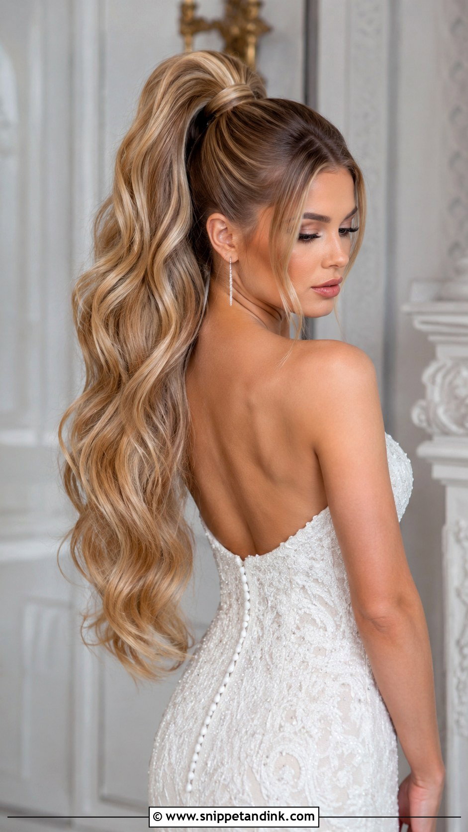High Ponytail With Long Extensions - Snippet and Ink - 25 High Pony Wedding Hair Ideas