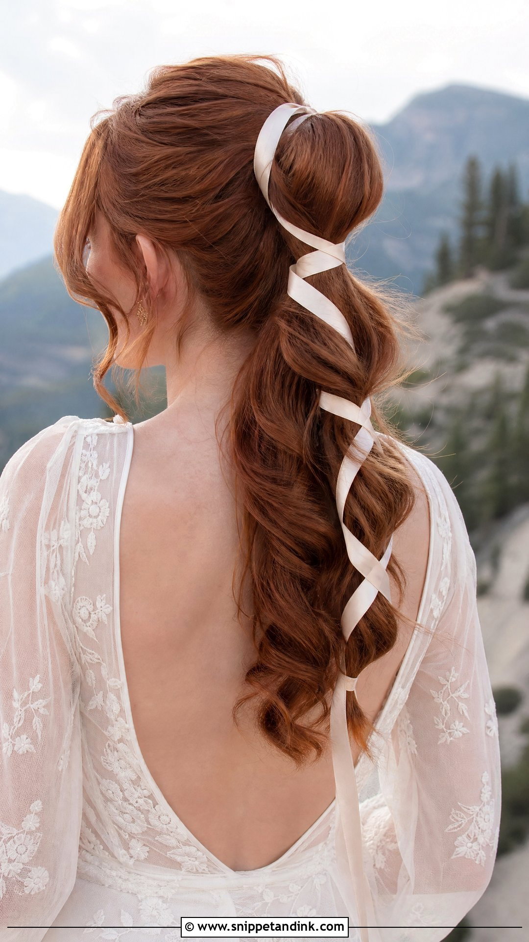 High Ponytail With Ribbon for Wedding - Snippet and Ink - 20 High Ponytail Hairstyles for Wedding
