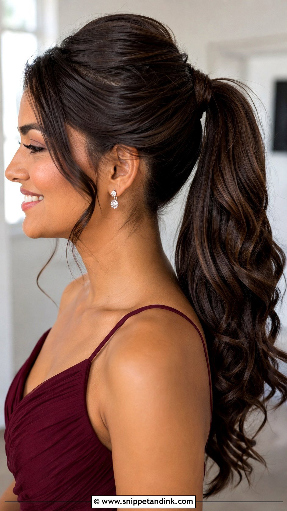 High Ponytail With Soft Volume Crown - Snippet and Ink - 25 Bridesmaid High Ponytail Ideas