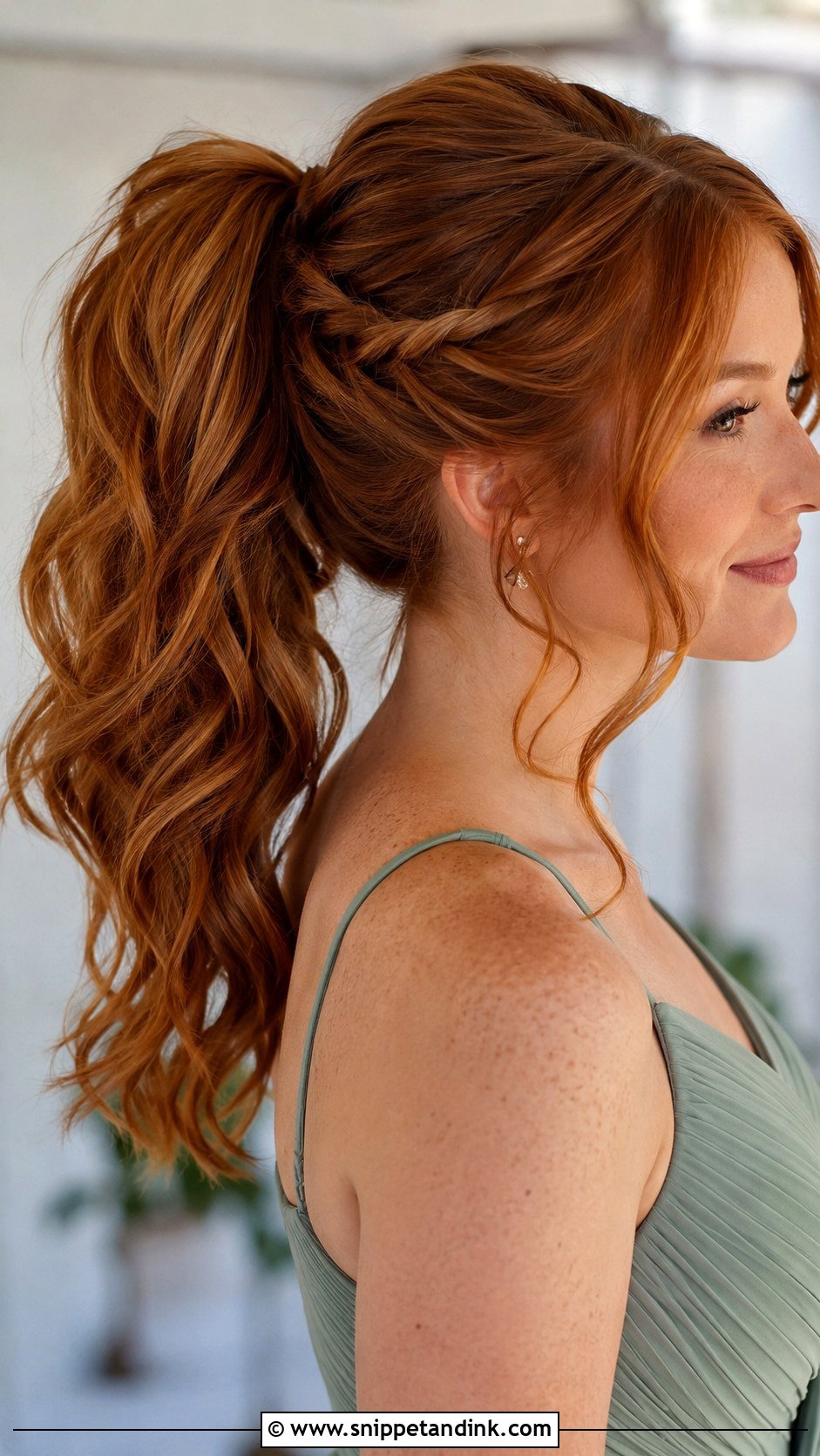 High Ponytail With Twisted Sides - Snippet and Ink - 25 Bridesmaid High Ponytail Ideas
