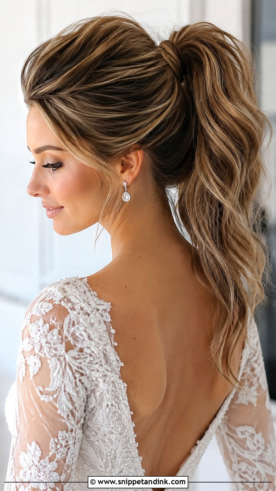 High Ponytail With a Bump - Snippet and Ink - 25 High Ponytail Wedding Hair Ideas