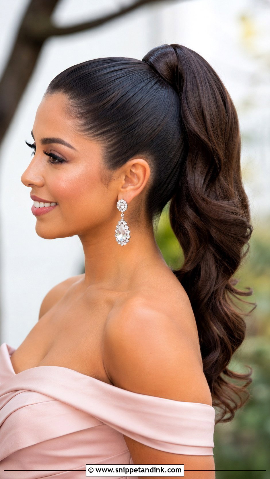 High Ponytail - Snippet and Ink - 20 Bridal Guest Hairstyles