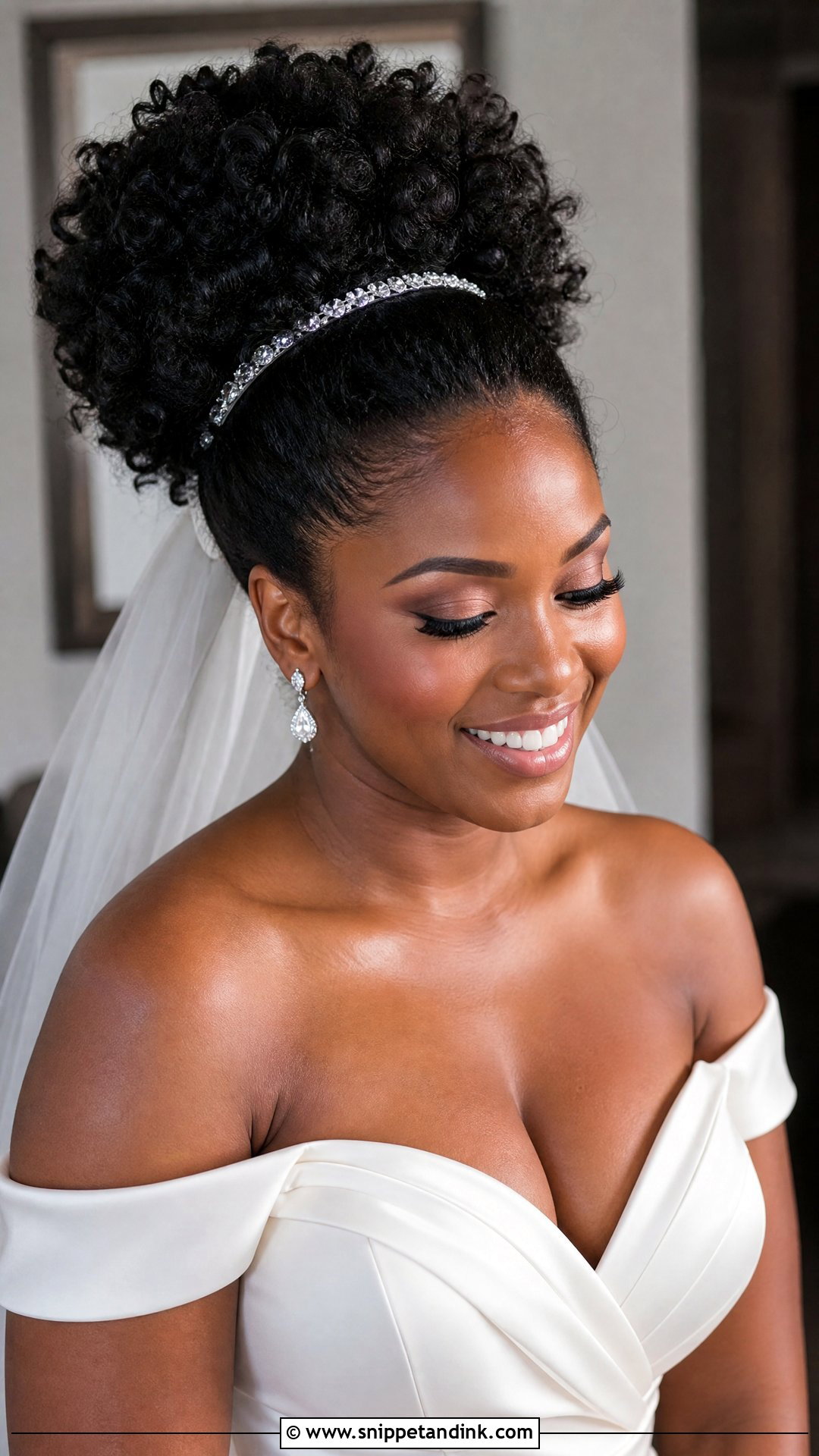High Puff Bridal Style - Snippet and Ink - 20 Bridal Hairstyle Black Women Ideas