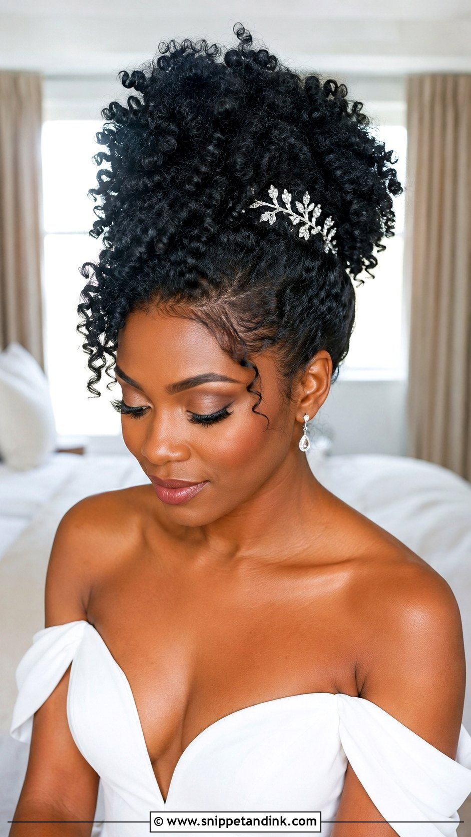 High Puff Twist Out for Bride - Snippet and Ink - 20 Natural Hairstyles for Wedding