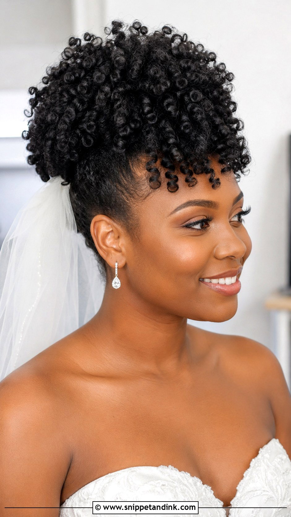 High Puff Twist Out for a Veil - Snippet and Ink - 30 4c Wedding Hairstyles