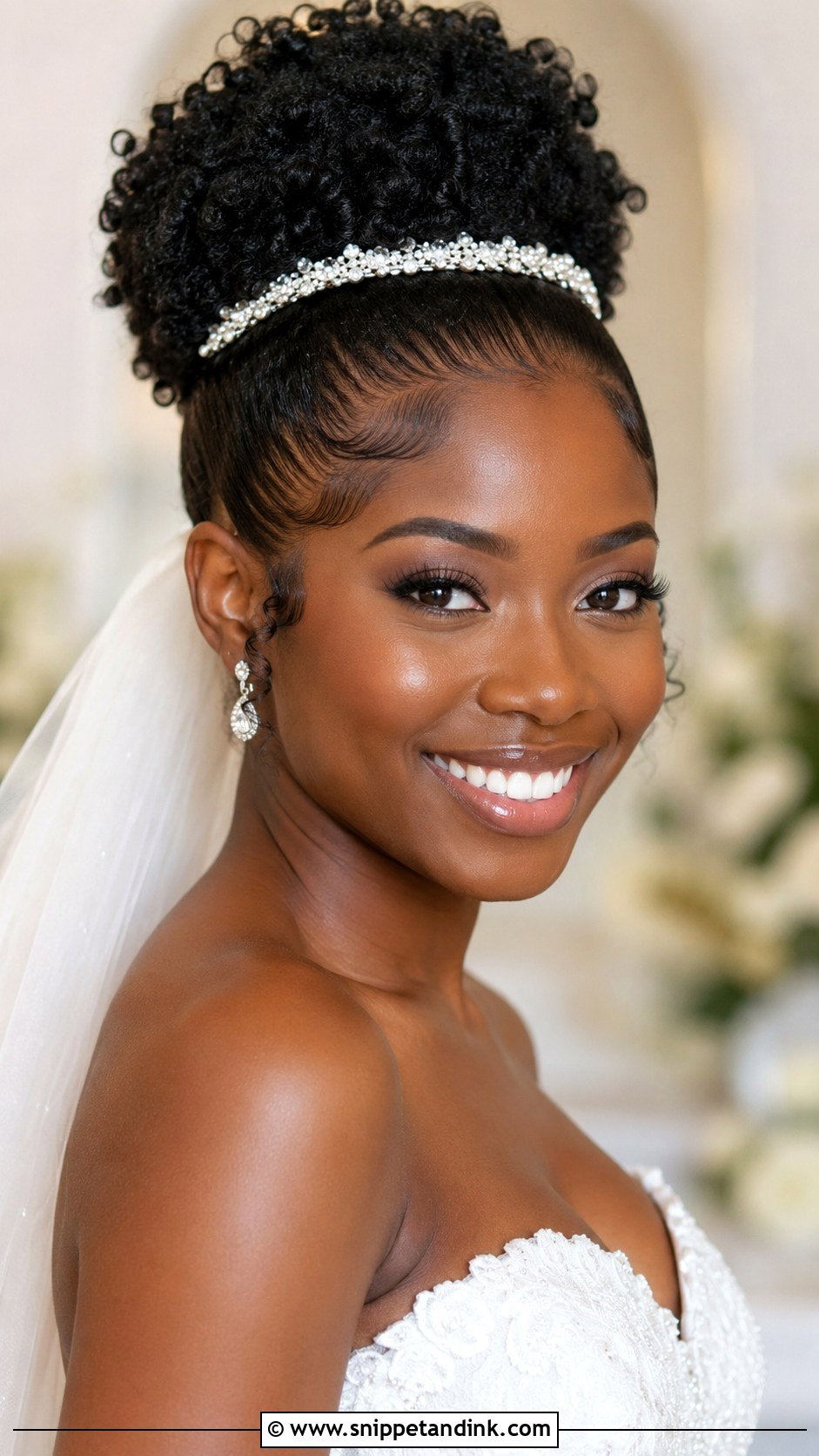 High Puff With Edges - Snippet and Ink - 25 Natural Bridal Hairstyles Black Women