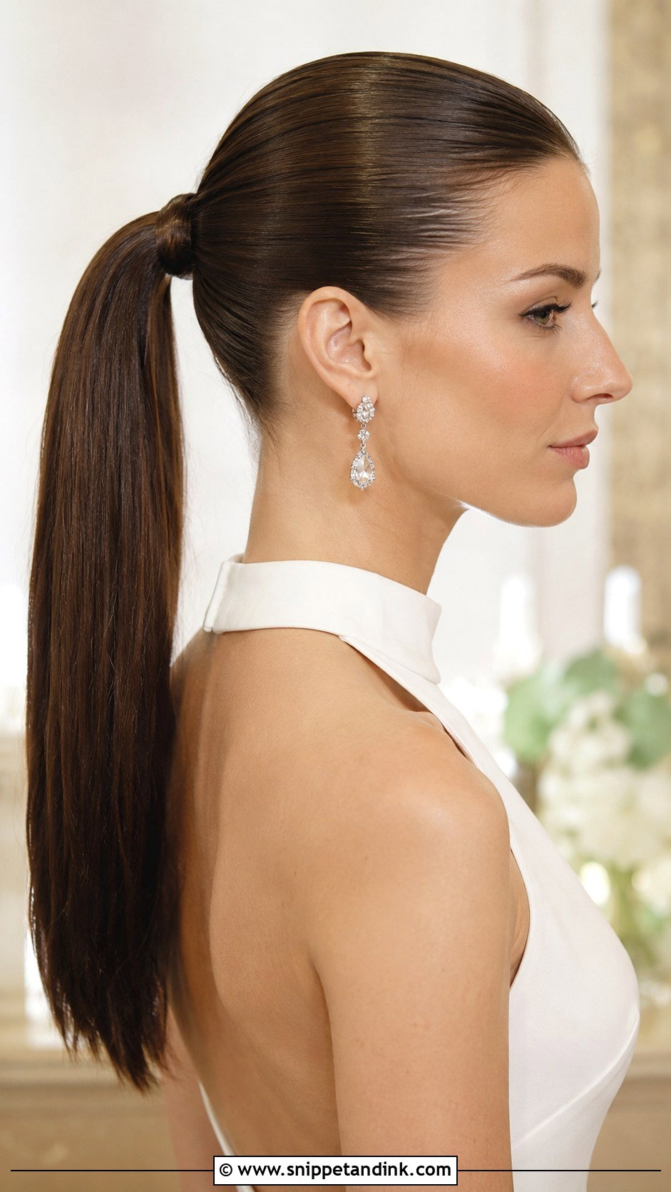 High Sleek Ponytail - Snippet and Ink - 20 Formal Wedding Guest Hairstyles