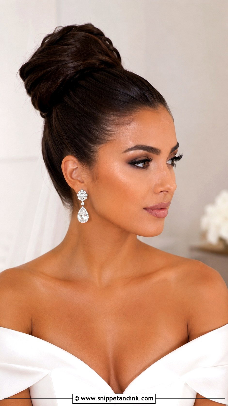 High Tight Bun Wedding Hair - Snippet and Ink - 15 Tight Bun Wedding Hairstyles