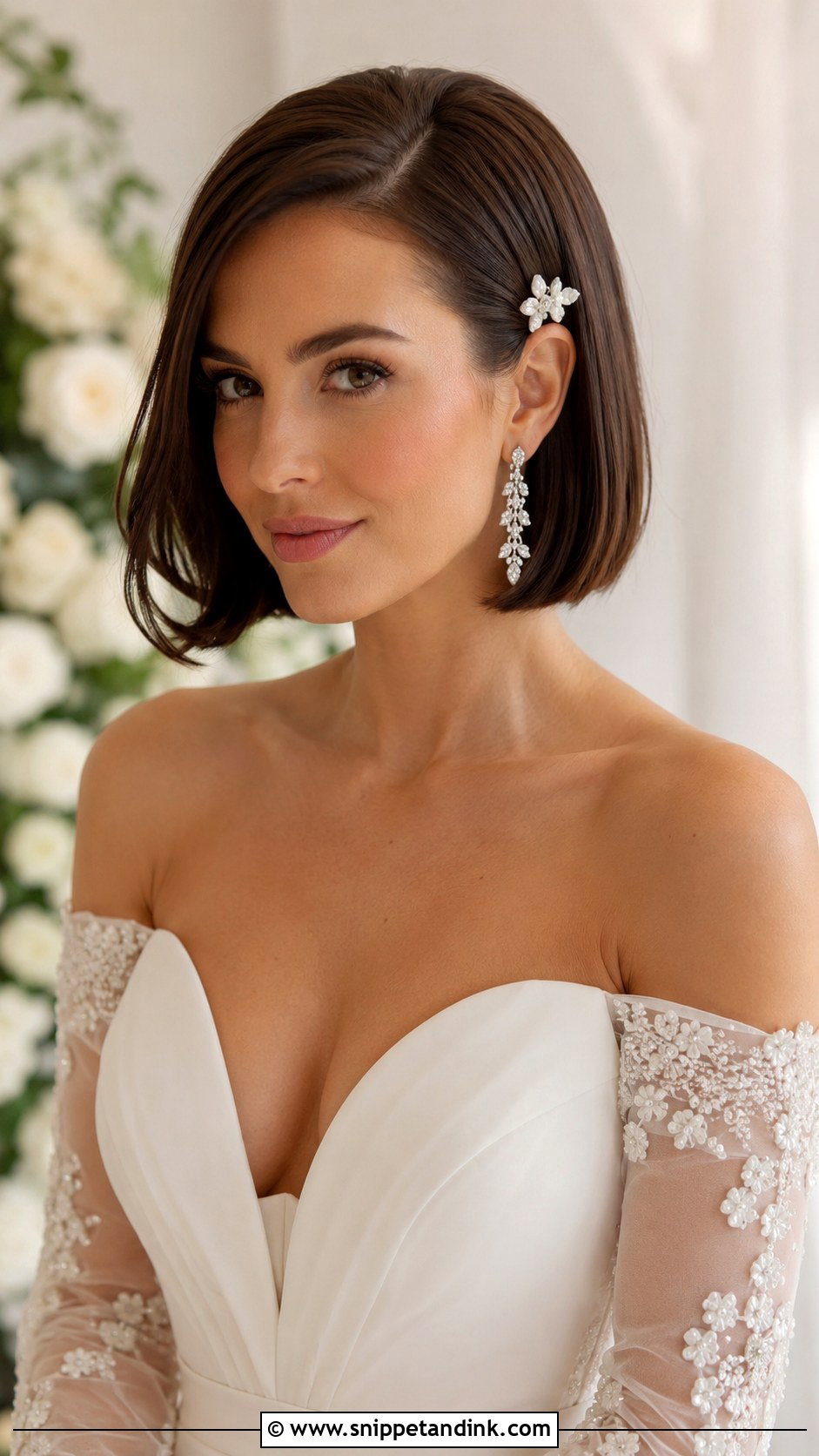 High Twisted Updo for Elopement - Snippet and Ink - 20 Elopement Hair Ideas