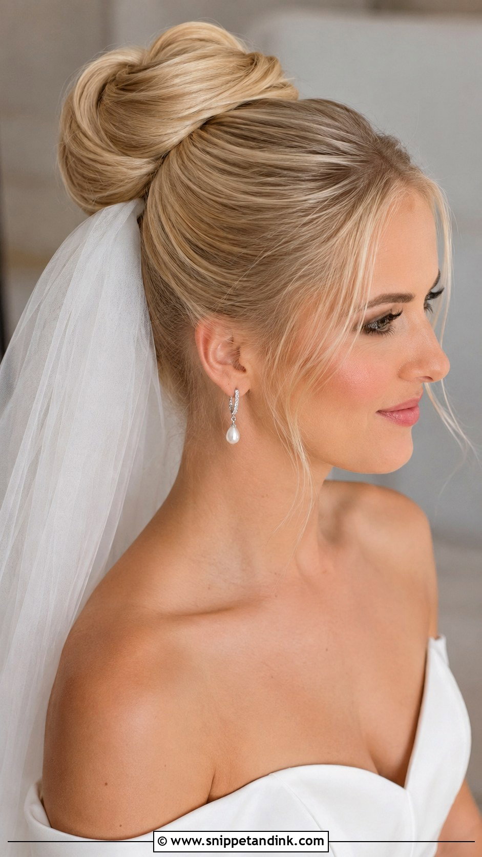 High Updo Wedding Hair With Veil - Snippet and Ink - 15 High Updo Wedding Hair Ideas