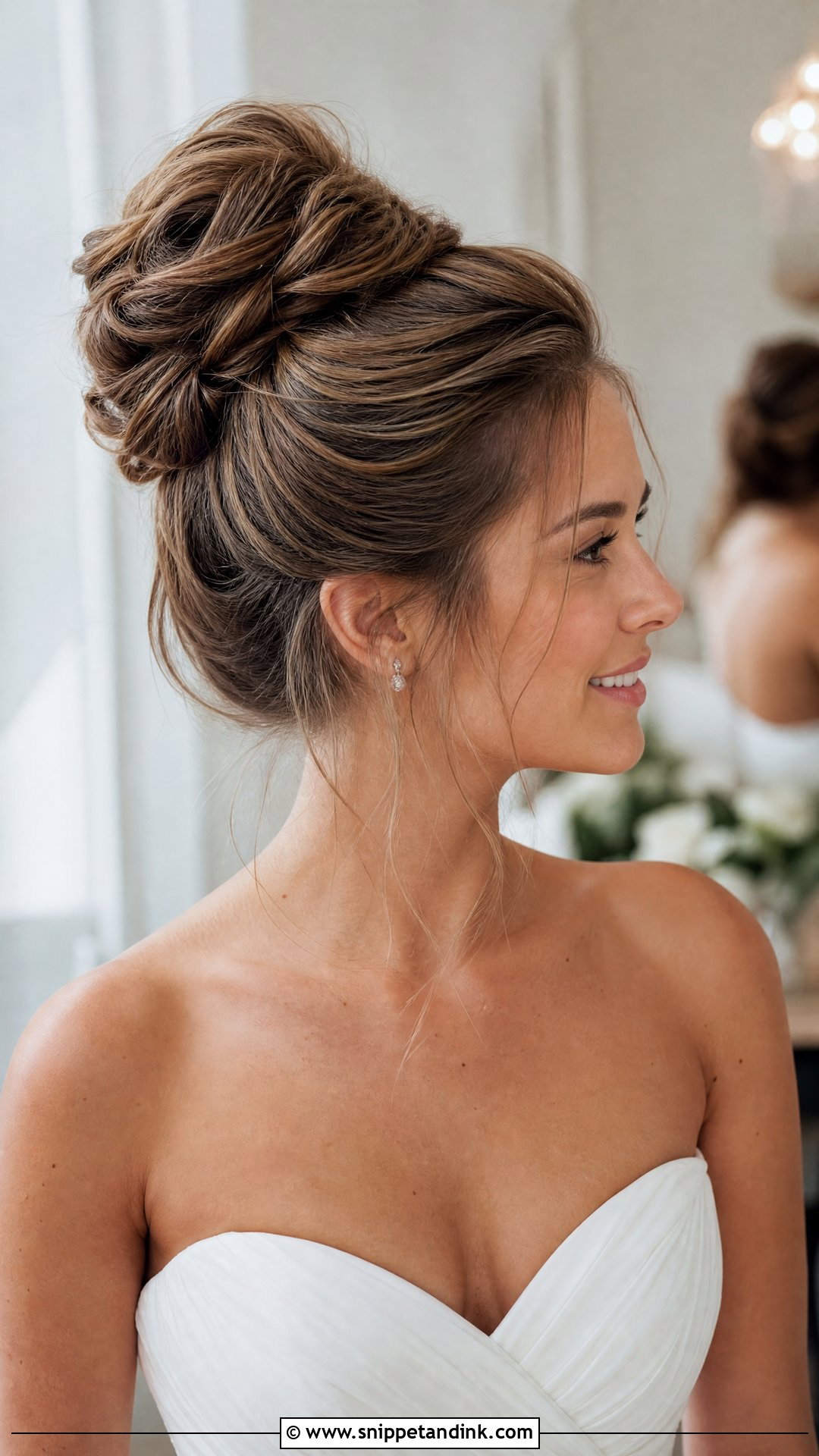 High Voluminous Bridal Bun - Snippet and Ink - 20 Voluminous Wedding Hair Ideas