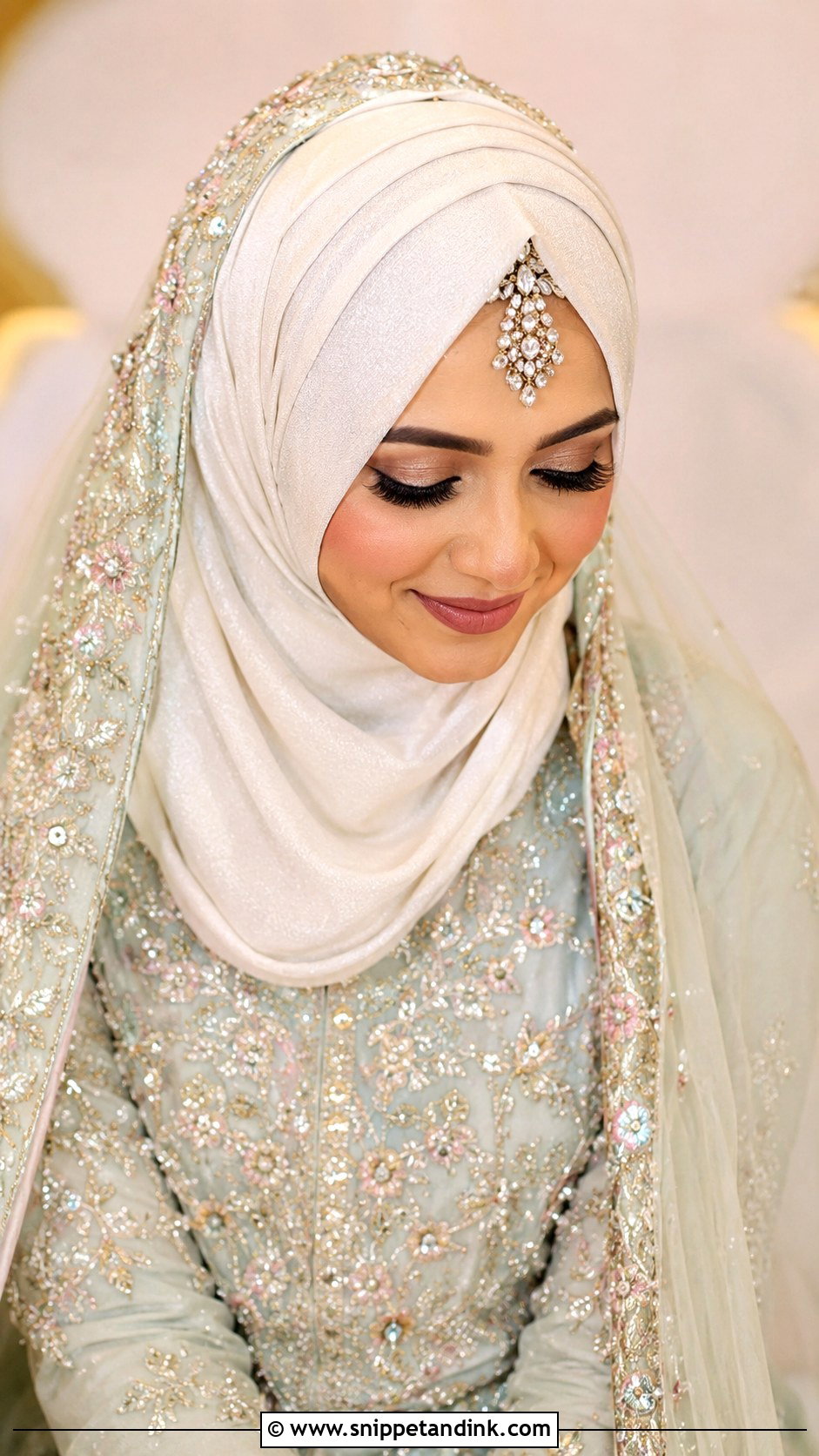 Hijab Nikah Bride Hairstyle - Snippet and Ink - 20 Nikah Bride Hairstyles