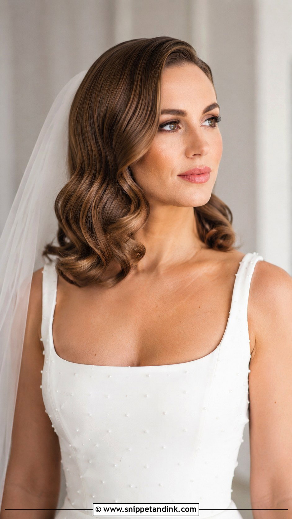 Hollywood Curls For Medium Hair - Snippet and Ink - 15 Wedding Hollywood Curls