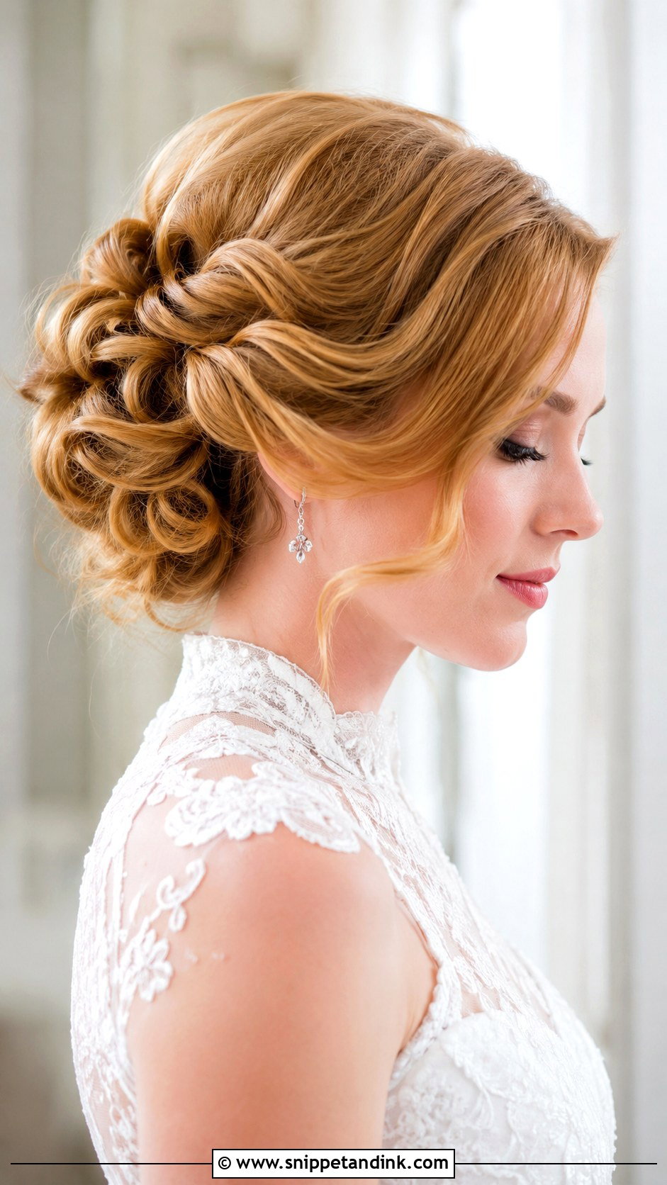 Hollywood Curls Updo Wedding Hair - Snippet and Ink - 15 Hollywood Glam Curls Wedding