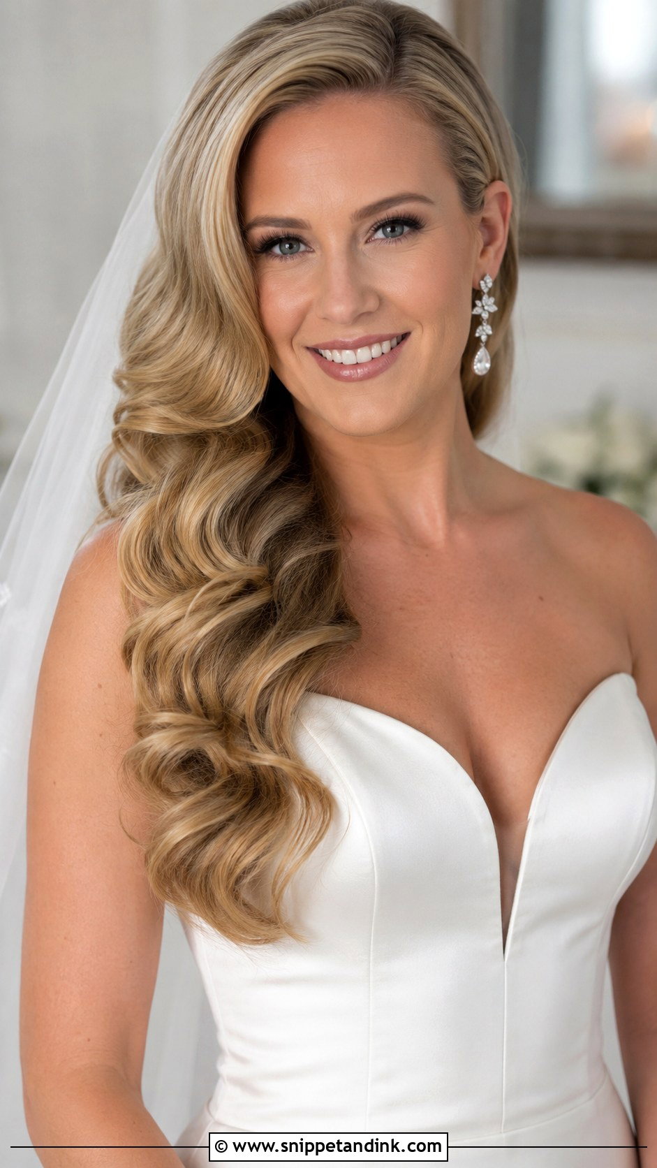 Hollywood Glam Curls - Snippet and Ink - 35 Bridal Hair Down Ideas