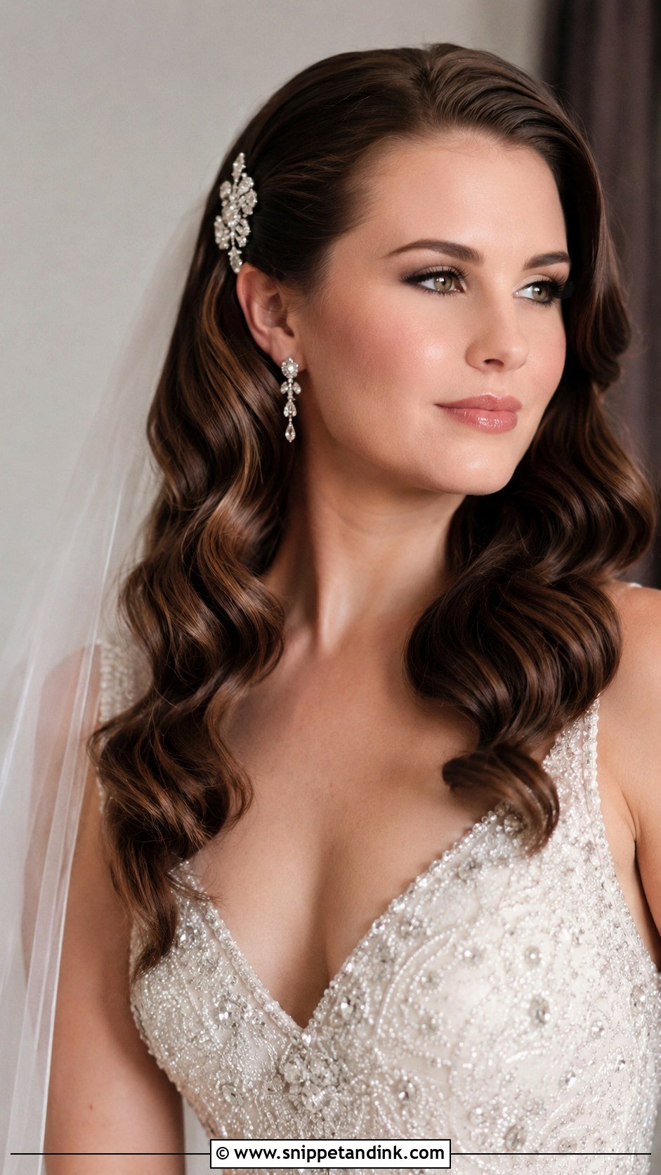 Hollywood Glam Waves for Brides - Snippet and Ink - 25 Romantic Bridal Hair Ideas