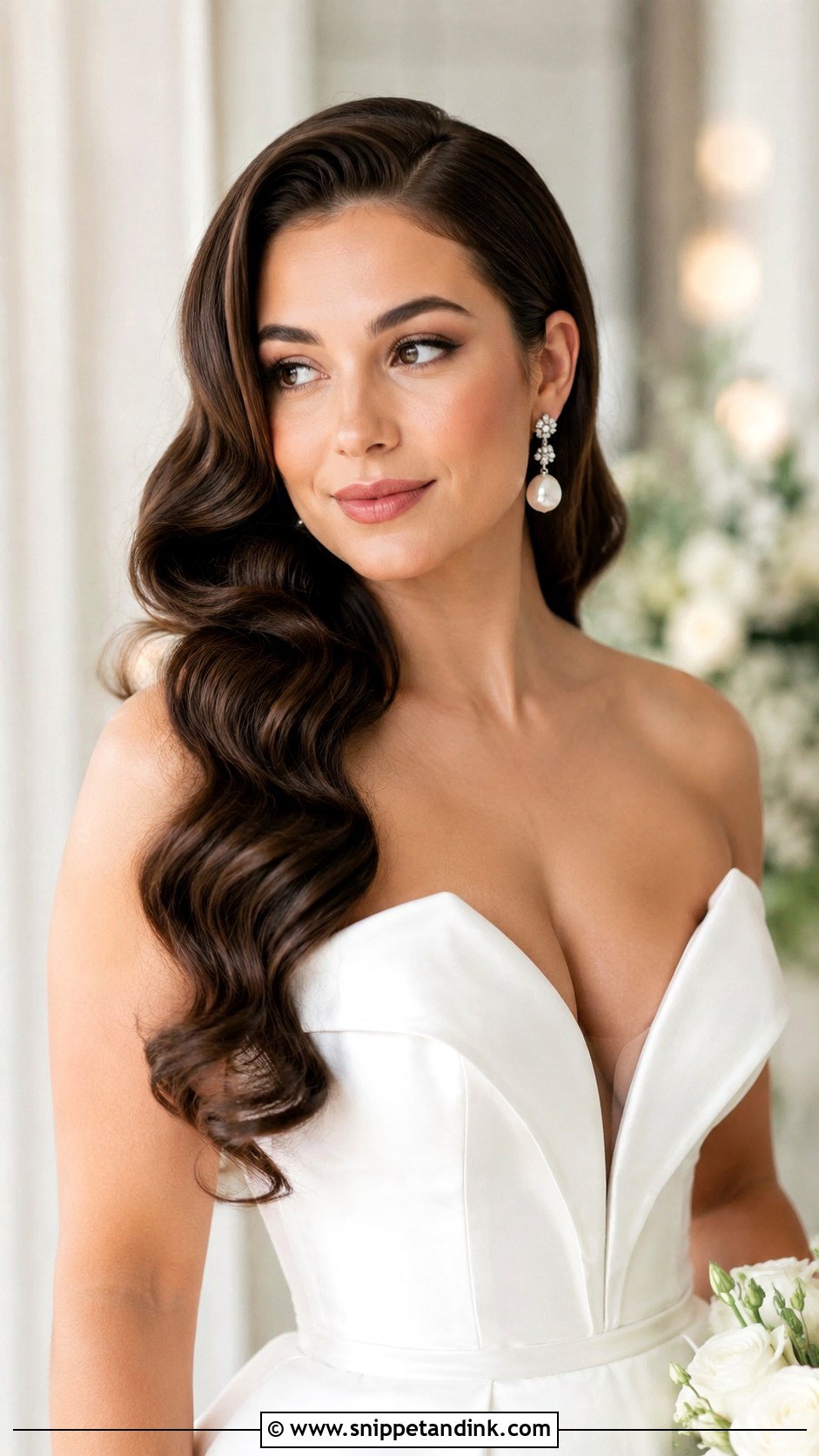 Hollywood Glam Waves for Brides - Snippet and Ink - 25 Wedding Hair Down with Curls