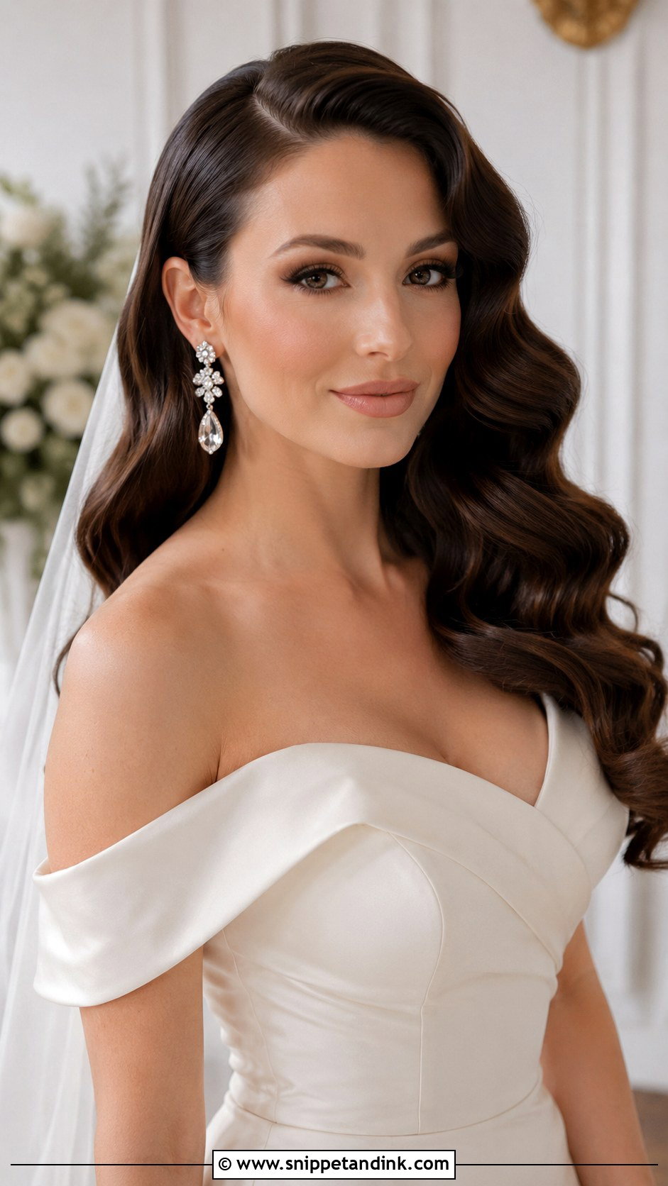 Hollywood Glam Waves for Wedding - Snippet and Ink - 35 Wedding Hair Down Ideas