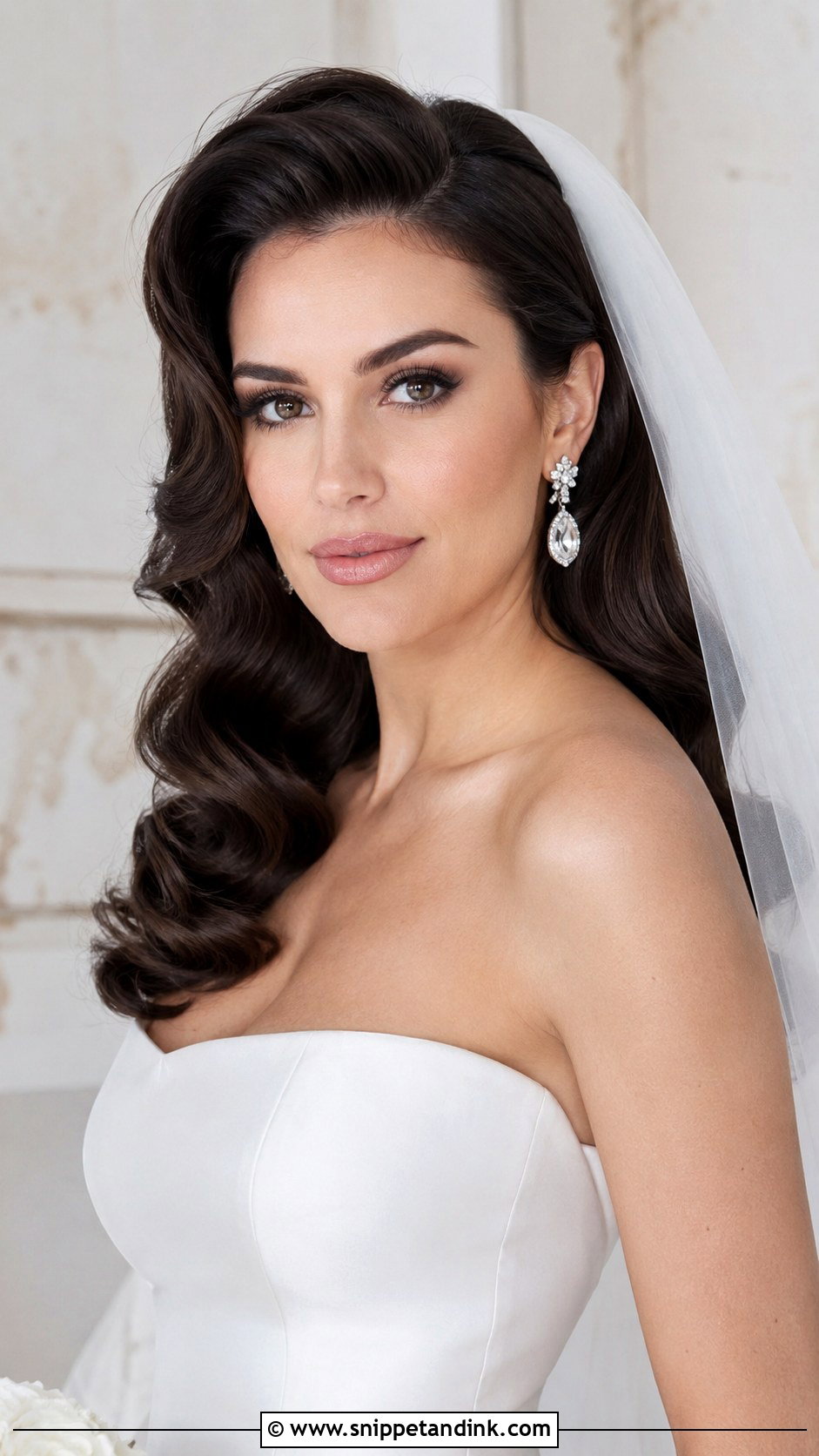 Hollywood Glamour Waves - Snippet and Ink - 20 Beach Wedding Hairstyles for Long Hair