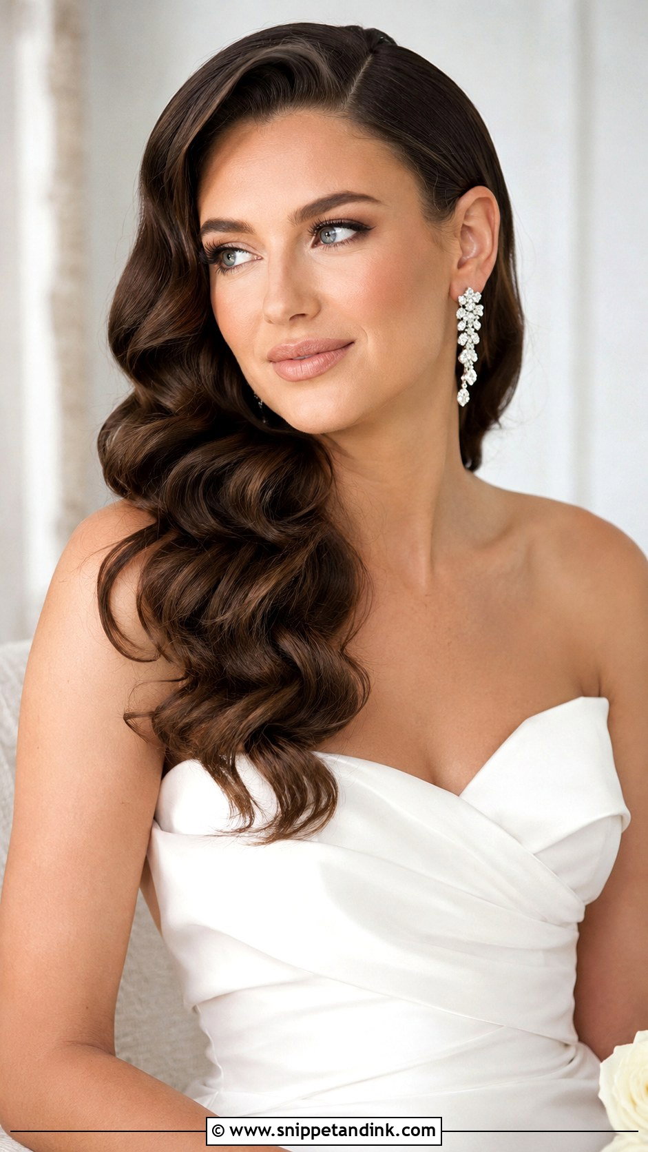 Hollywood Glamour Waves - Snippet and Ink - 20 Best Wedding Hairstyles for Long Hair