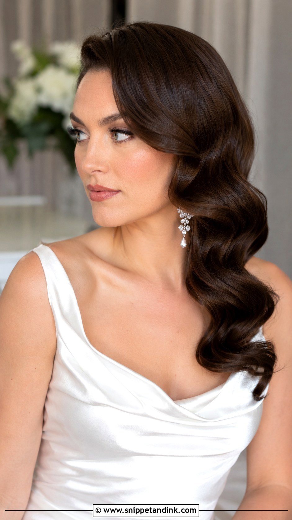 Hollywood Glamour Waves - Snippet and Ink - 30 Long Hair Wedding Styles