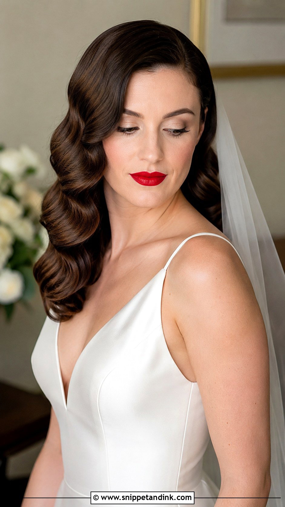 Hollywood Glamour Waves - Snippet and Ink - 20 Bridal Hairstyles Front Look