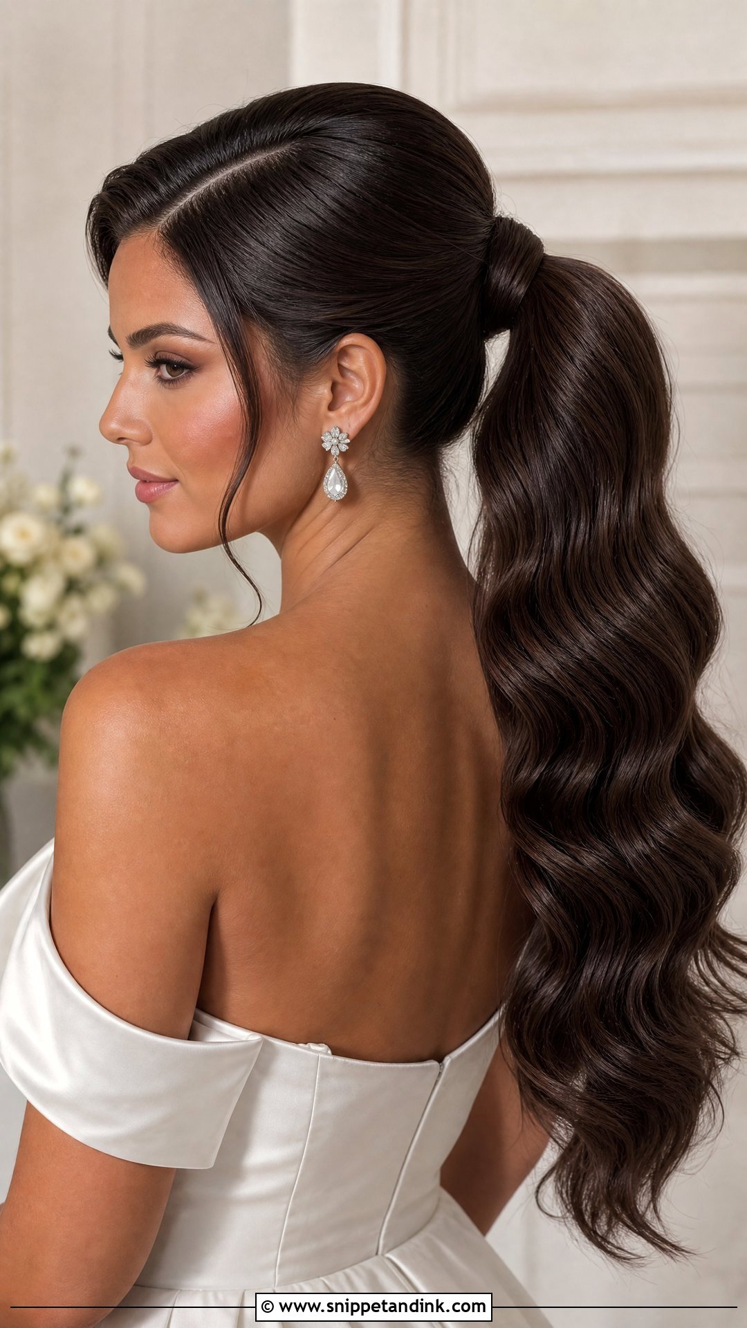 Hollywood Wave Bridal Ponytail - Snippet and Ink - 15 Bridal Hairstyle Ponytail Ideas