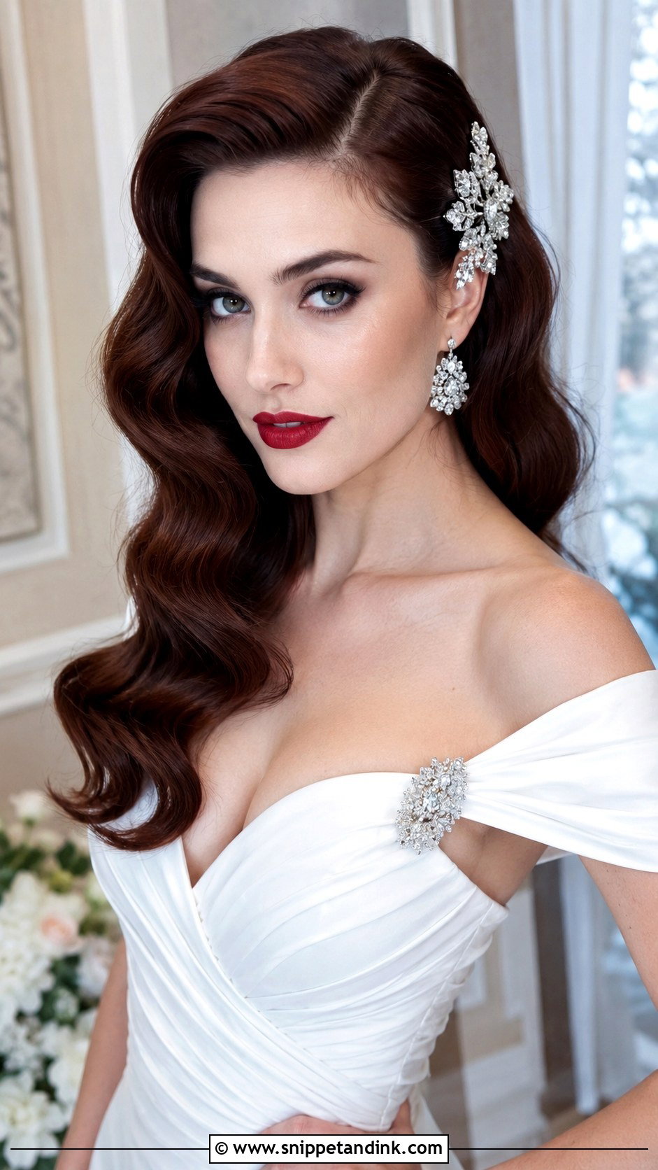 Hollywood Waves - Snippet and Ink - 20 Long Hair Bride Hairstyles